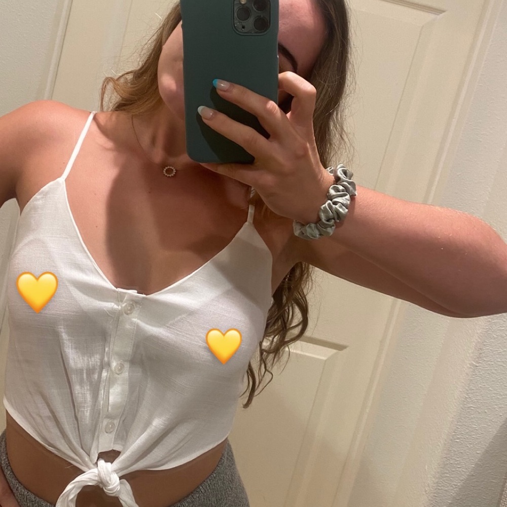 White Linen Crop Top